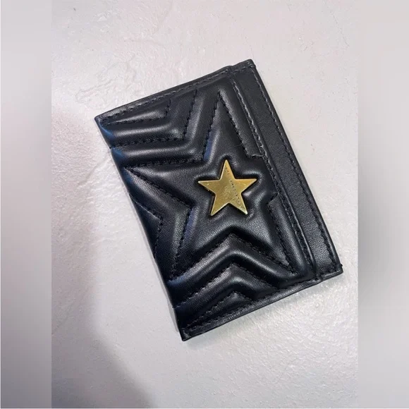 Stella McCartney  Black Card Holder with Gold Star - Picture 5 of 16